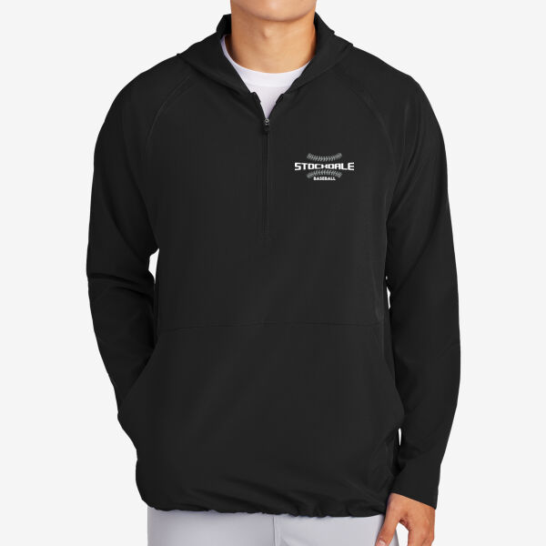 Stockdale Baseball Repeat 1/2 Zip Long Sleeve Hooded Jacket Thumbnail