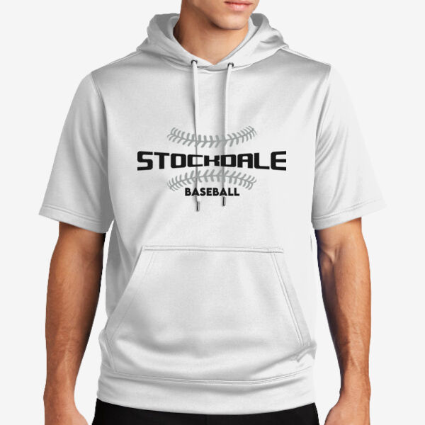 Stockdale Baseball Sport Wick Fleece Short Sleeve Hooded Pullover Thumbnail